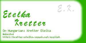etelka kretter business card
